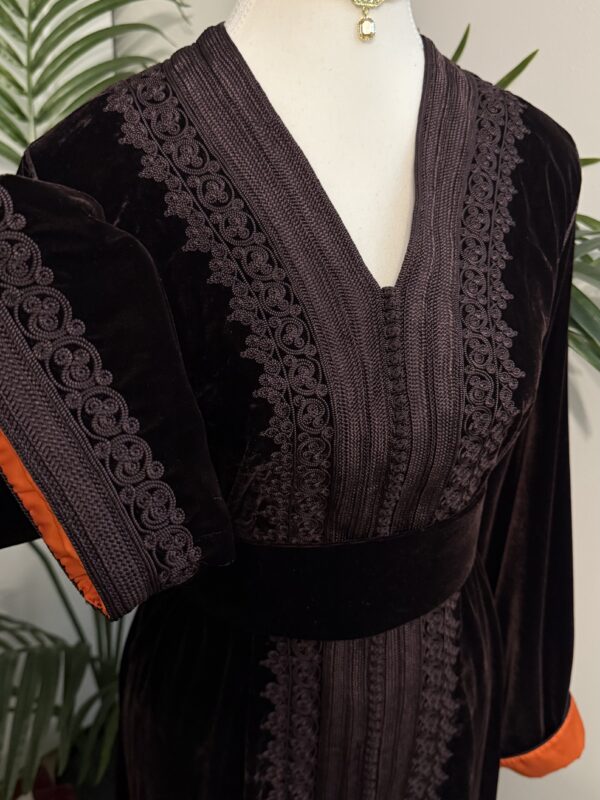 caftan brown velvet
